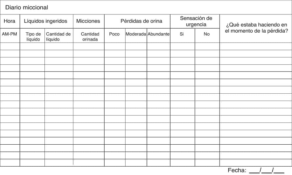 diario miccional