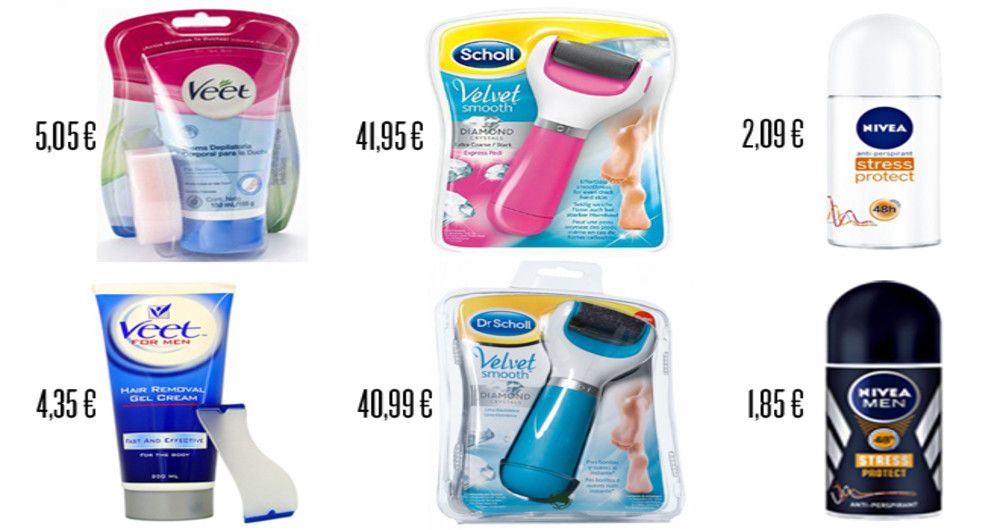 tasa rosa en productos de higiene