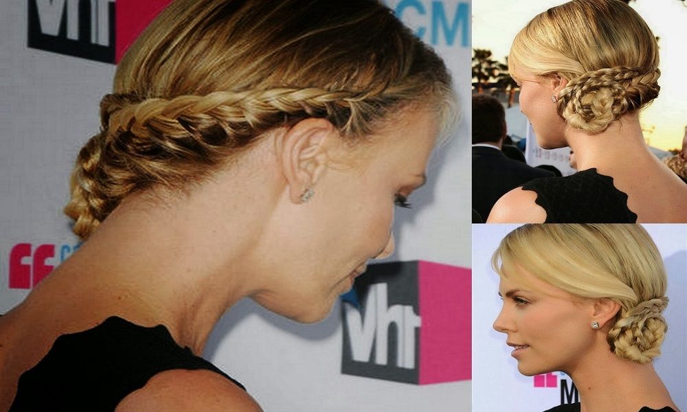 coleta al lado con trenza