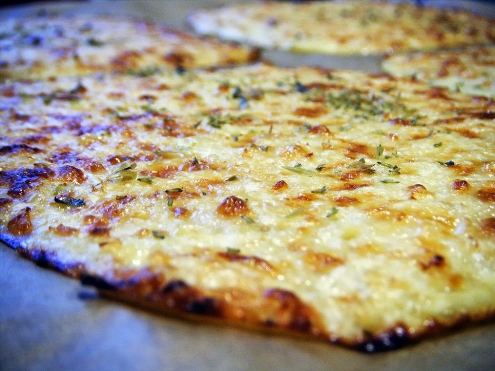 base de pizza de coliflor