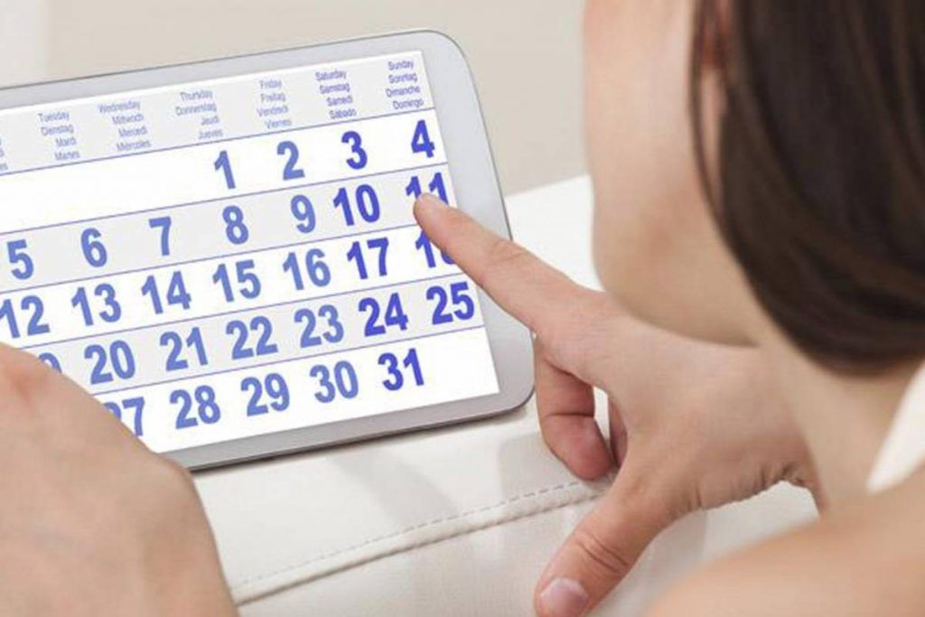 Calendario de días fértiles mujer
