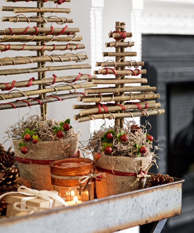 Árbol de Navidad con ramitas