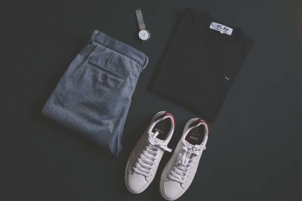Outfit masculino con calzado deportivo