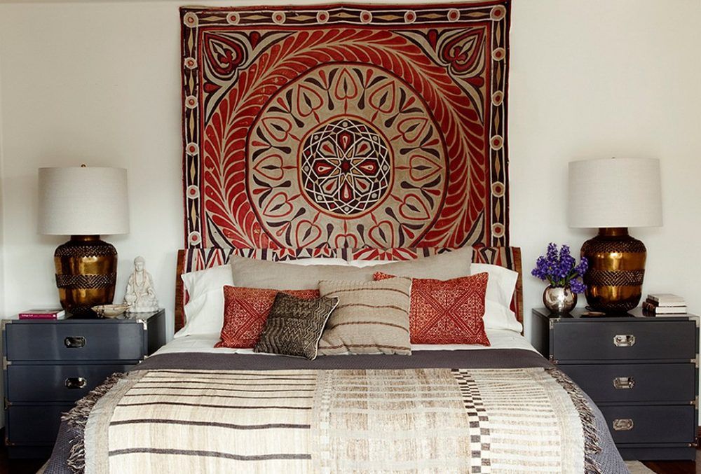 Tapiz con mandala cabecero