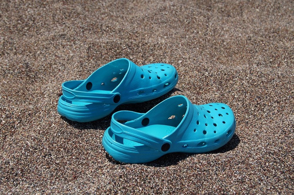Calzado de goma para playa
