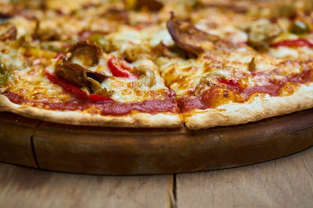Pizza con ingredientes saludables