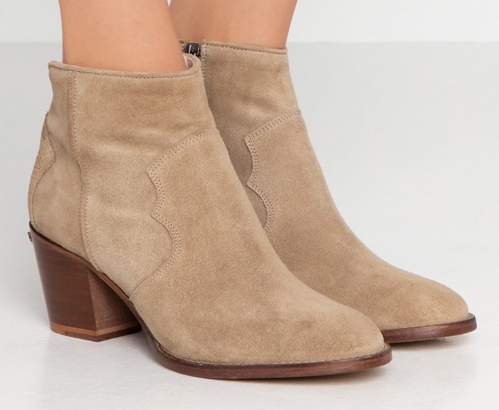 Combinar los botines de tacón de ante