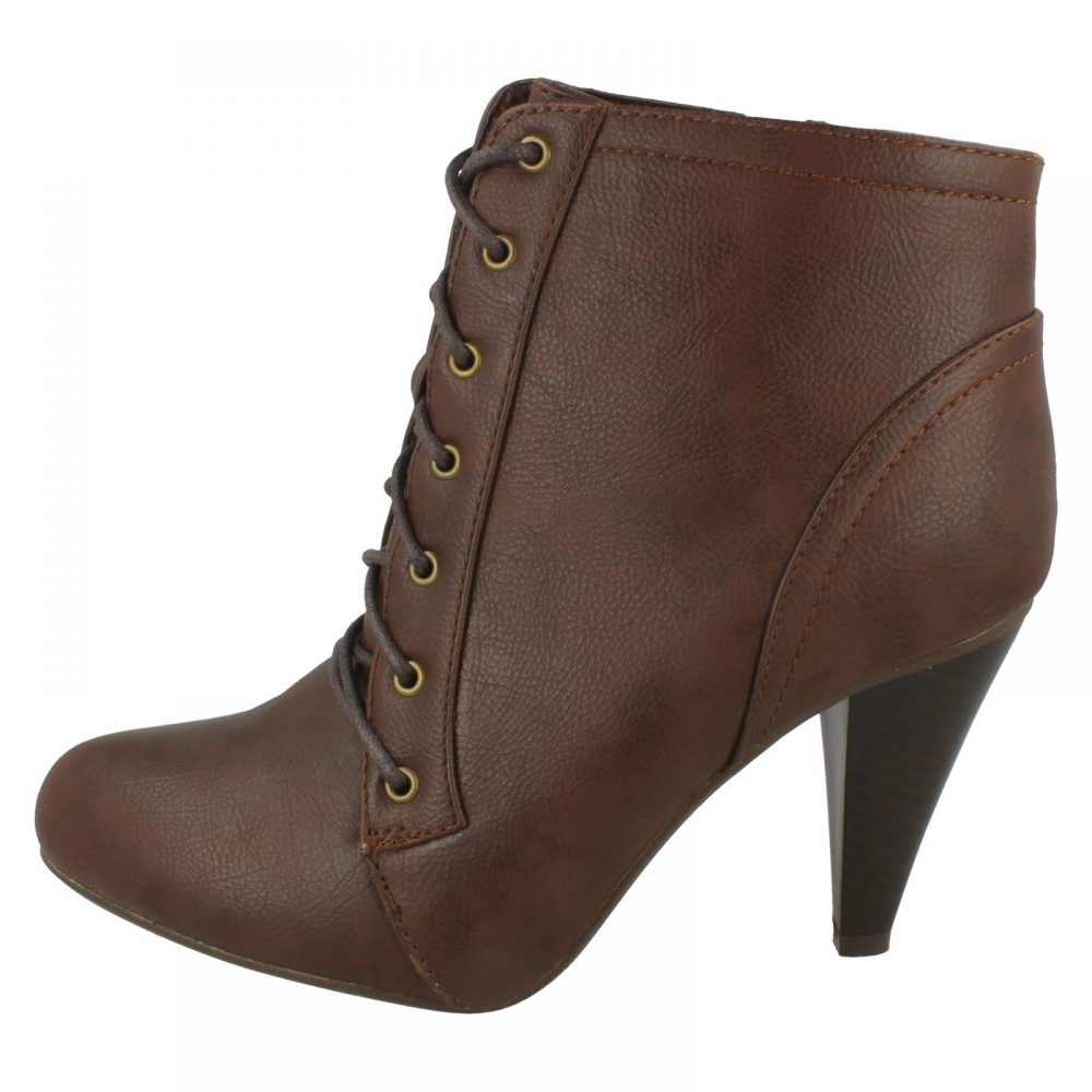 Botines cordones tacón