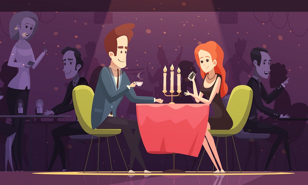 Cena romántica en pareja