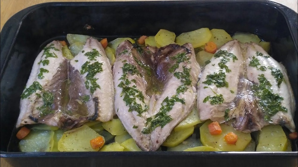 Receta de caballa al horno