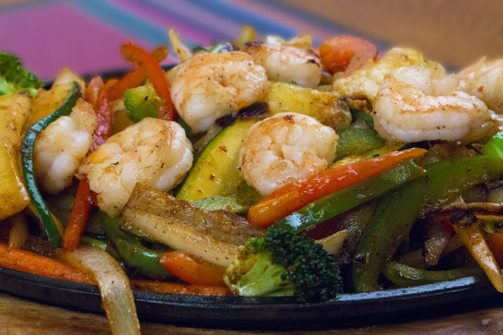 Fajitas de gambas, una de las recetas más saludables