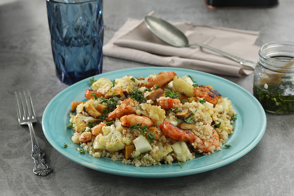 Ensalada de quínoa y gambas
