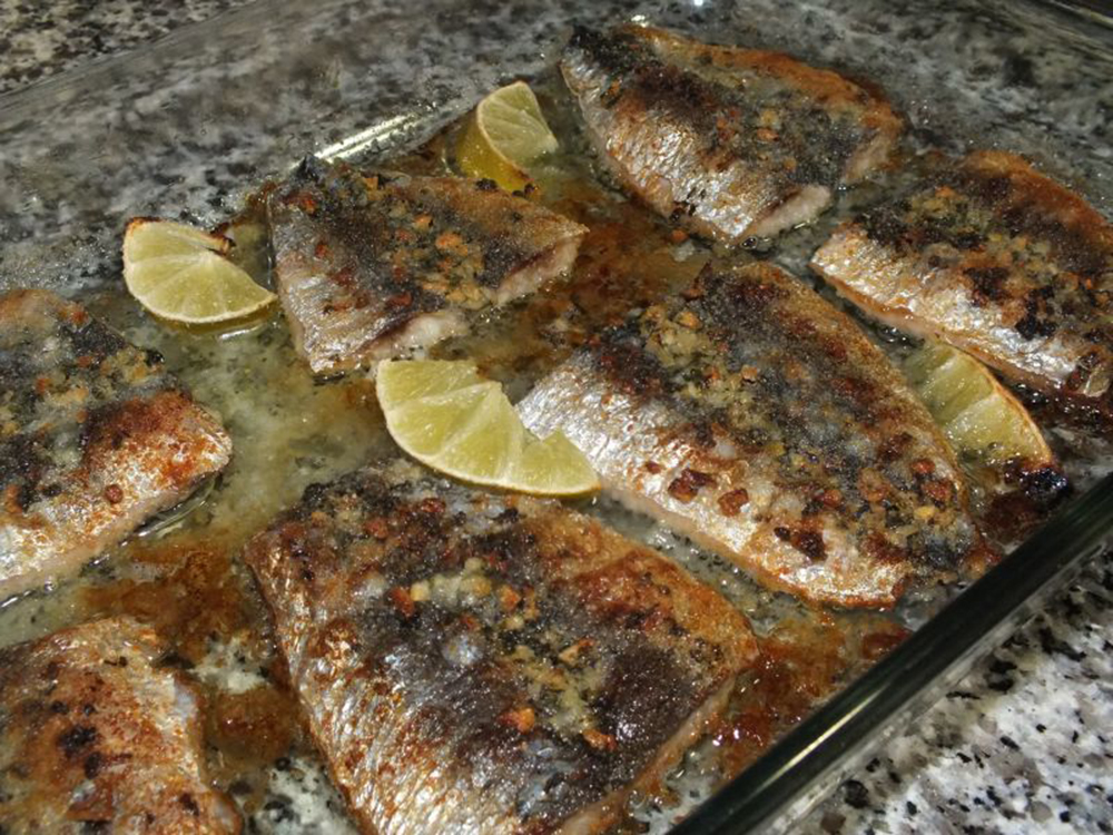 Sardinas con perejil al horno