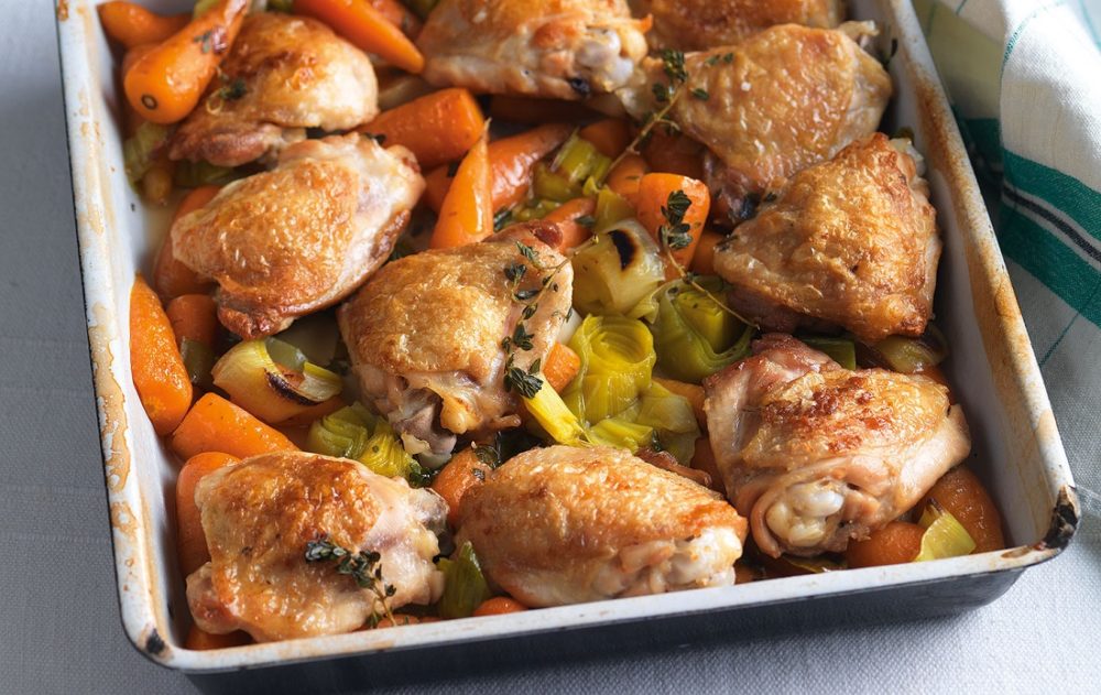 Pollo estofado con salsa de mostaza cenas ligeras y rápidas para adelgazar